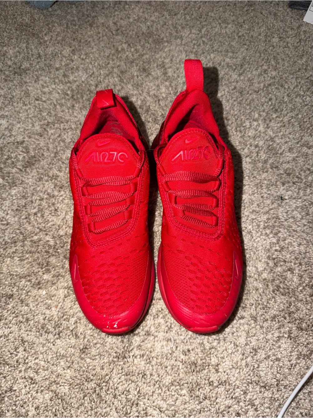 Nike Kids Air Max 270 All-Red Athletic Sneakers